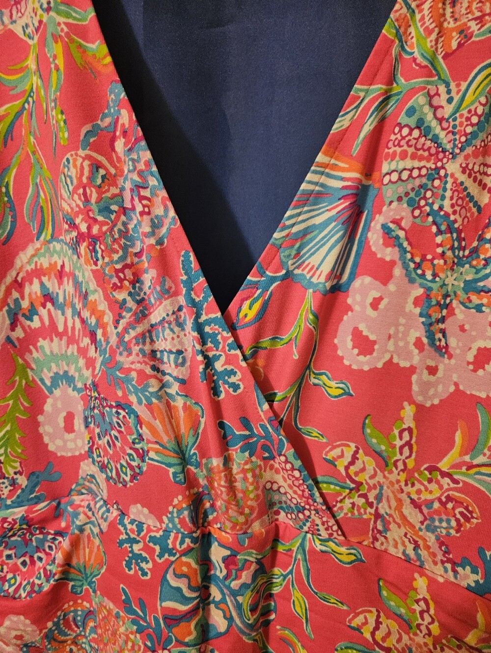Lilly Pulitzer Pink Multi Floral V-Neck Midi Dress - Picture 5 of 9